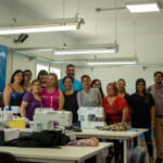 El Equipo Técnico de Potenciar Trabajo recorrió el taller textil