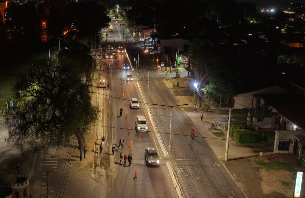 Avanza la repavimentación de la Avenida del Fundador sobre el ingreso a la ciudad