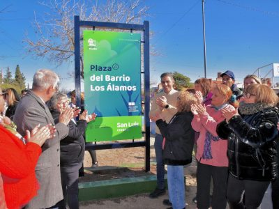 Renovaron la Plaza del barrio Los Álamos tras una completa puesta en valor