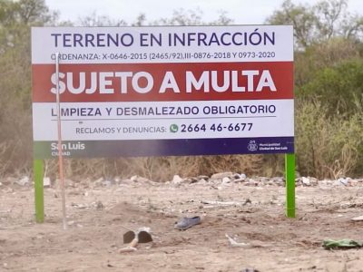 La Municipalidad impulsará juicios de apremio a los propietarios de terrenos baldíos sin mantenimiento