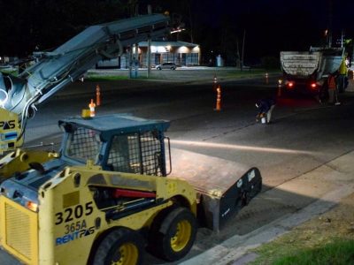 Comienza la repavimentación nocturna en Avenida del Fundador